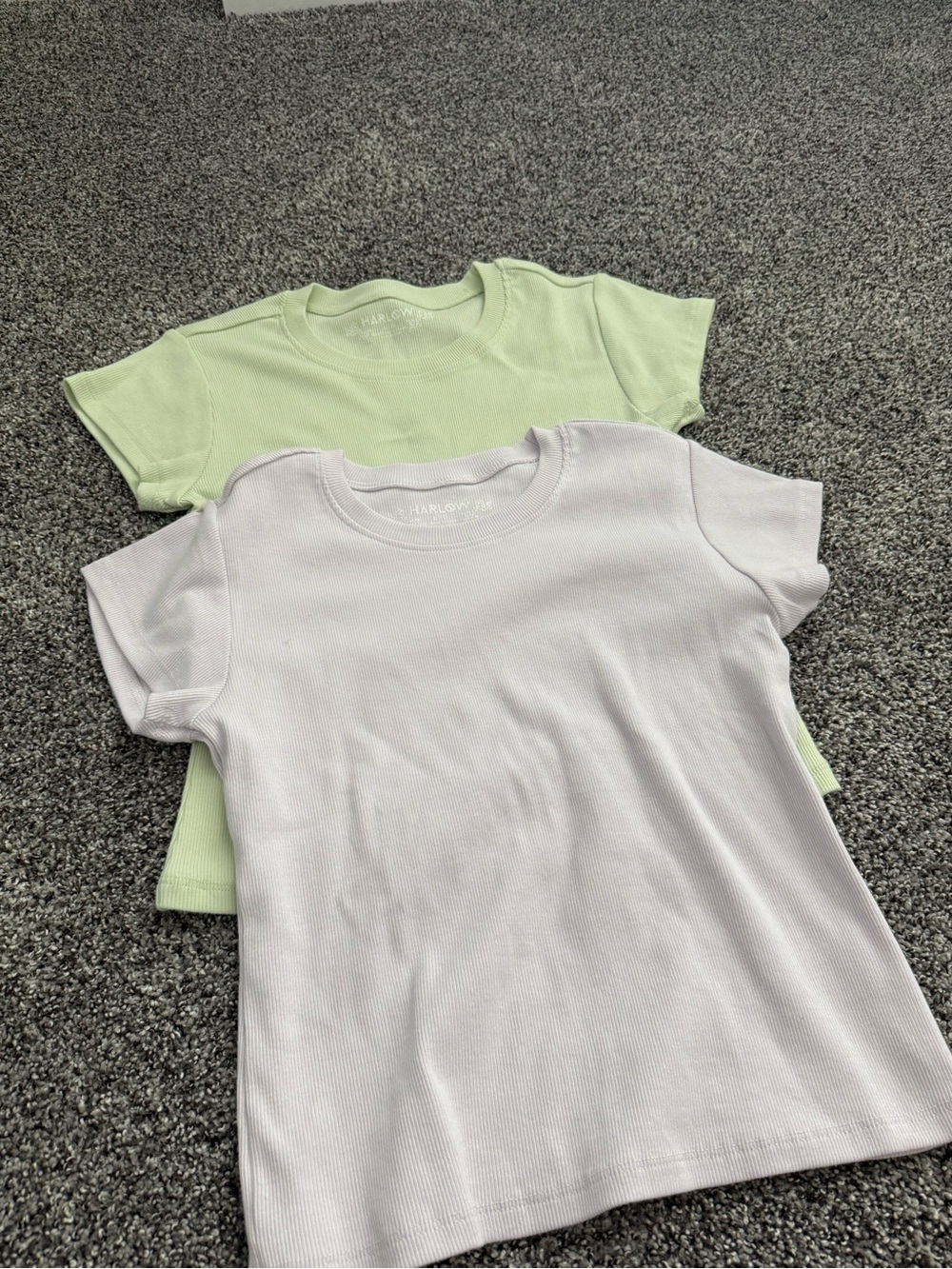 Harlow Short Sleeve Rib Tees in Lavender and Mint (2-Pack)